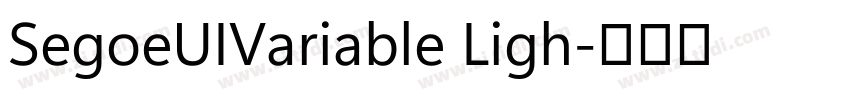 SegoeUIVariable Ligh字体转换
